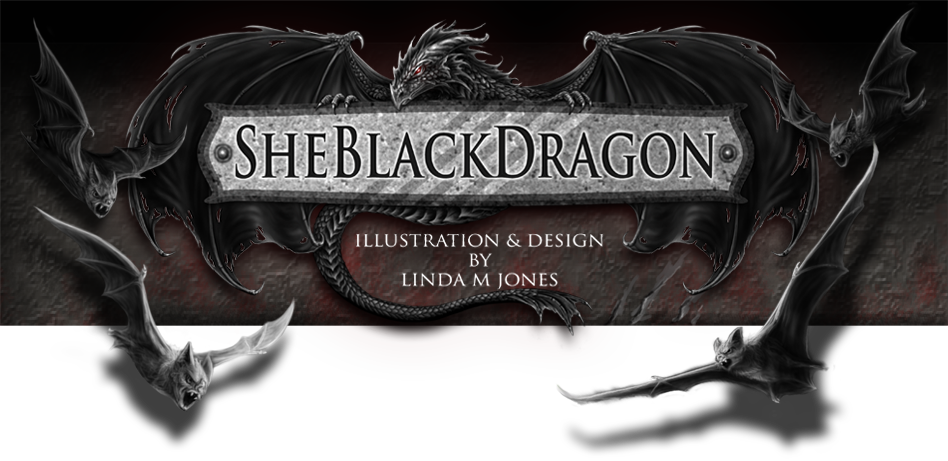 Sheblackdragon Art (948x461), Png Download