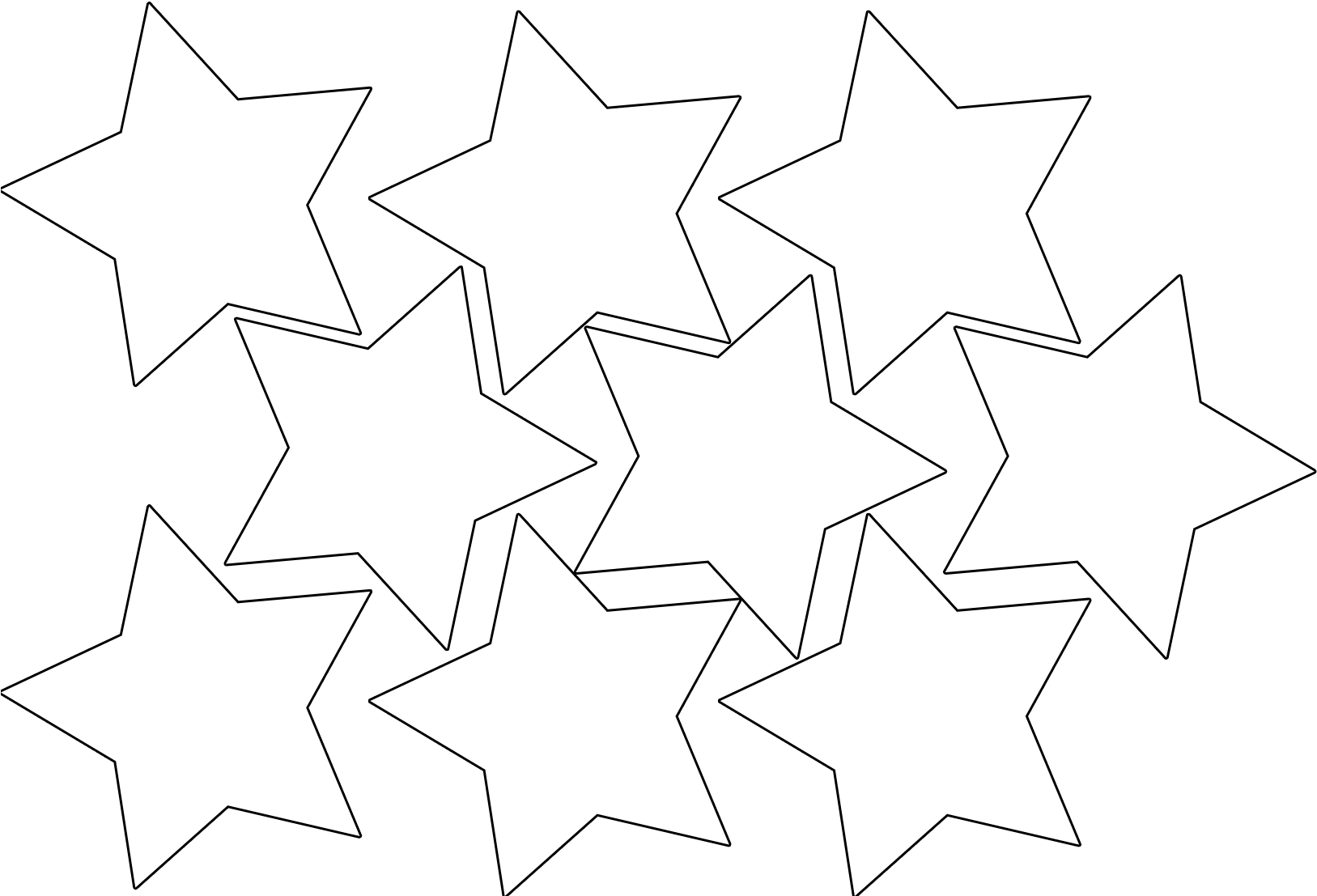 Magical Clipart Hollywood Star - Page Of Stars To Print Out (1636x1122), Png Download