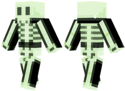 Photo - Skeleton Skin Minecraft (530x298), Png Download