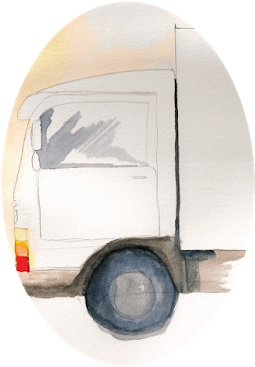 Delivery Truck / Mike Piskur - [walker Evans With His Mother Jessie Crane Evans And (321x400), Png Download