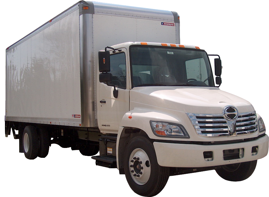 Picture Of White Truck - Hino 26 Foot Box Truck (1296x976), Png Download