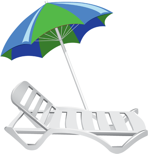 Beach Umbrella Pictures - Relax Beach Umbrella Clipart (544x562), Png Download