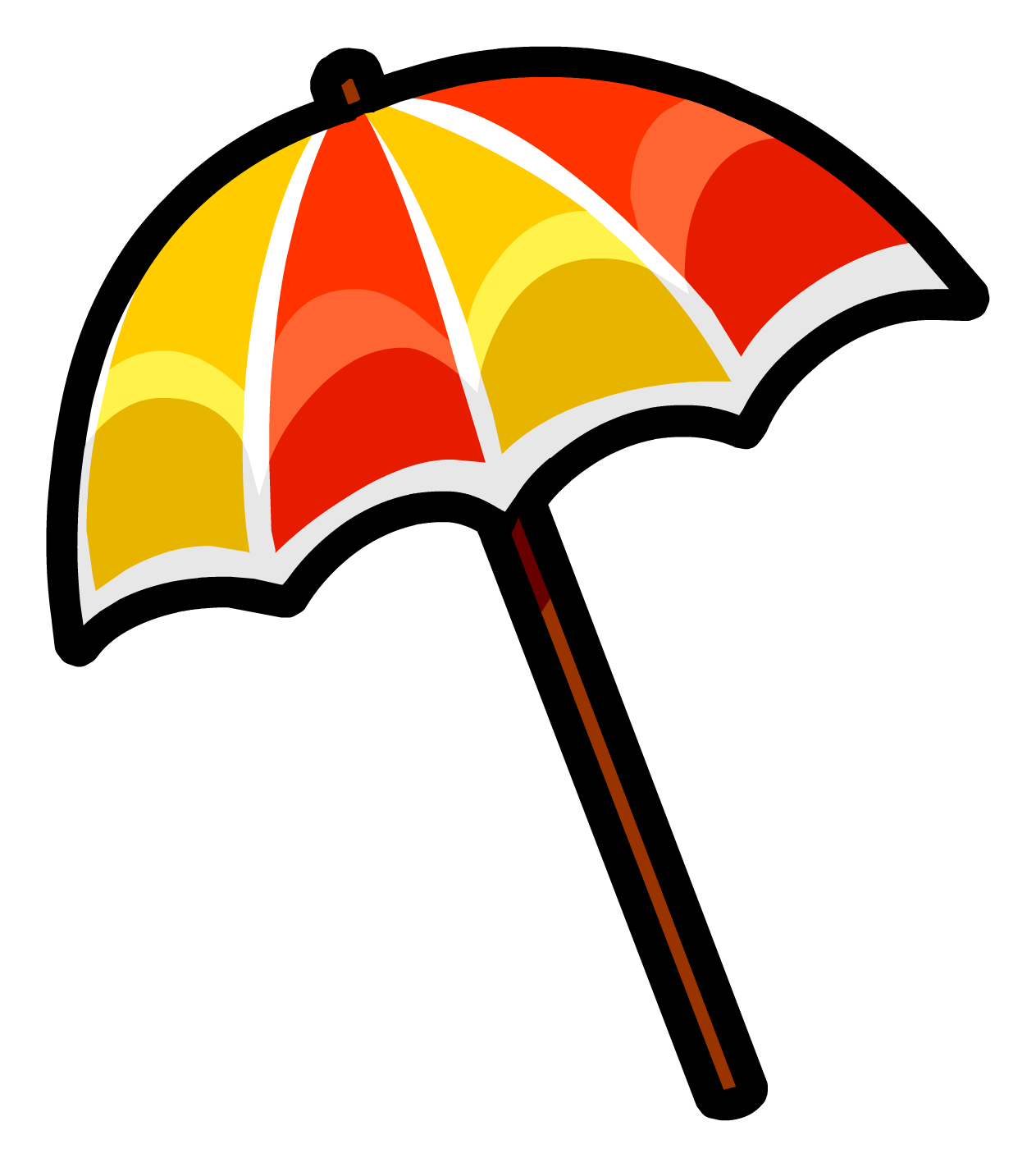 Beach Umbrella Pin - Club Penguin Umbrella Pin (1263x1422), Png Download