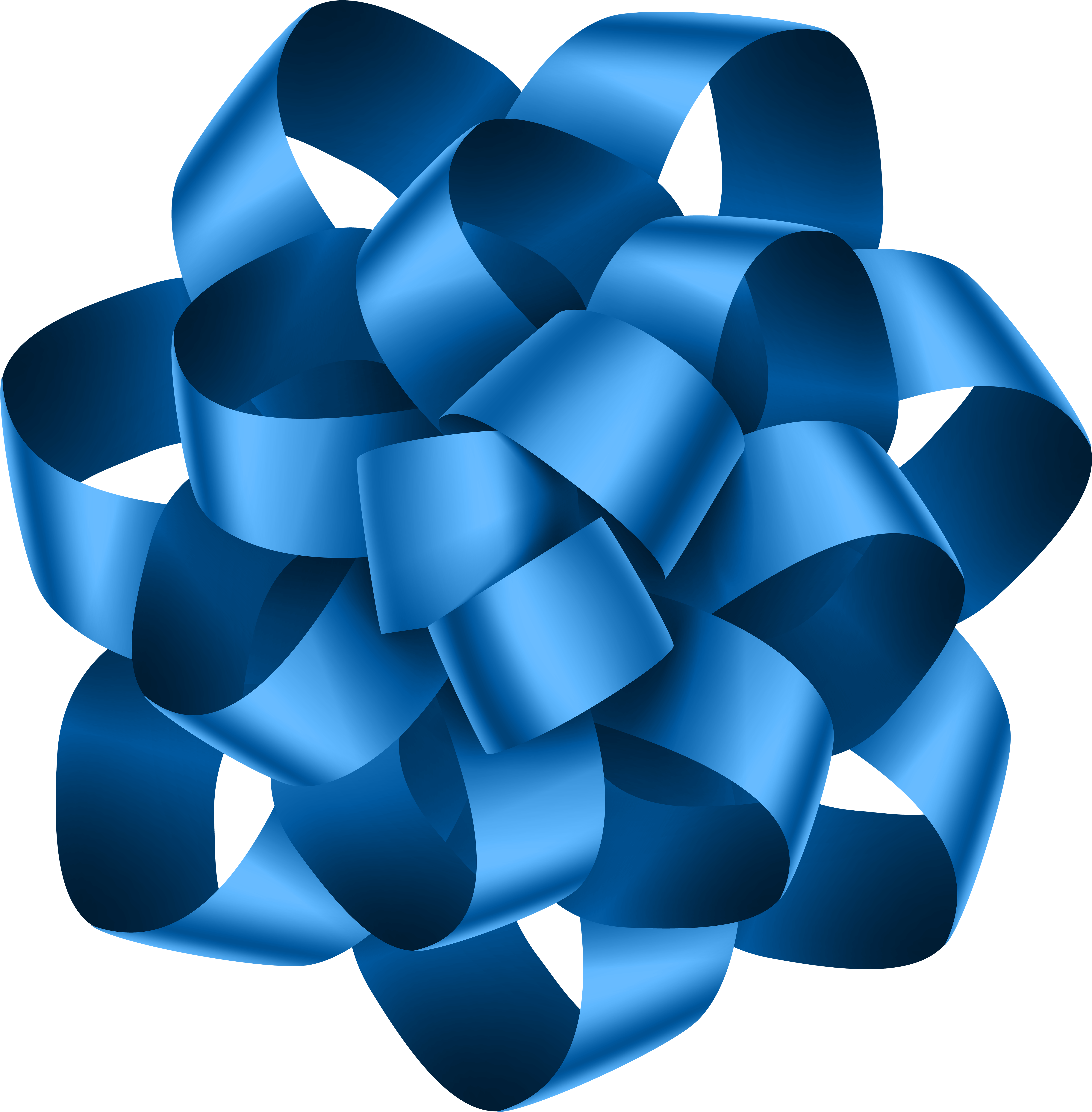 Blue Gift Bow Png (5913x6000), Png Download