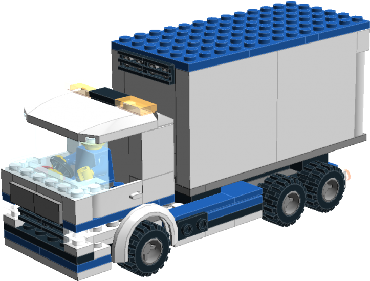 Original Lego Creation By Independent Designer - Lego Delivery Truck (1200x776), Png Download