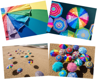 Beach Umbrella 101 Notecards - Beach (360x360), Png Download
