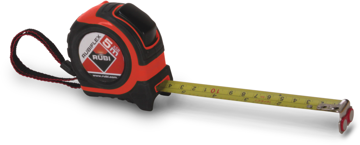 Rubi 75900 Rubiflex Measuring Tape 3 M X 19 Mm (1280x720), Png Download