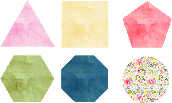 5 Color Wash Patterns And One Floral Watercolor Pattern - Craft (561x338), Png Download