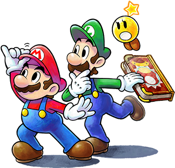 Paper Mario Joins Mario & Luigi - Mario & Luigi Paper Jam Bros. (nintendo 3ds) (360x490), Png Download