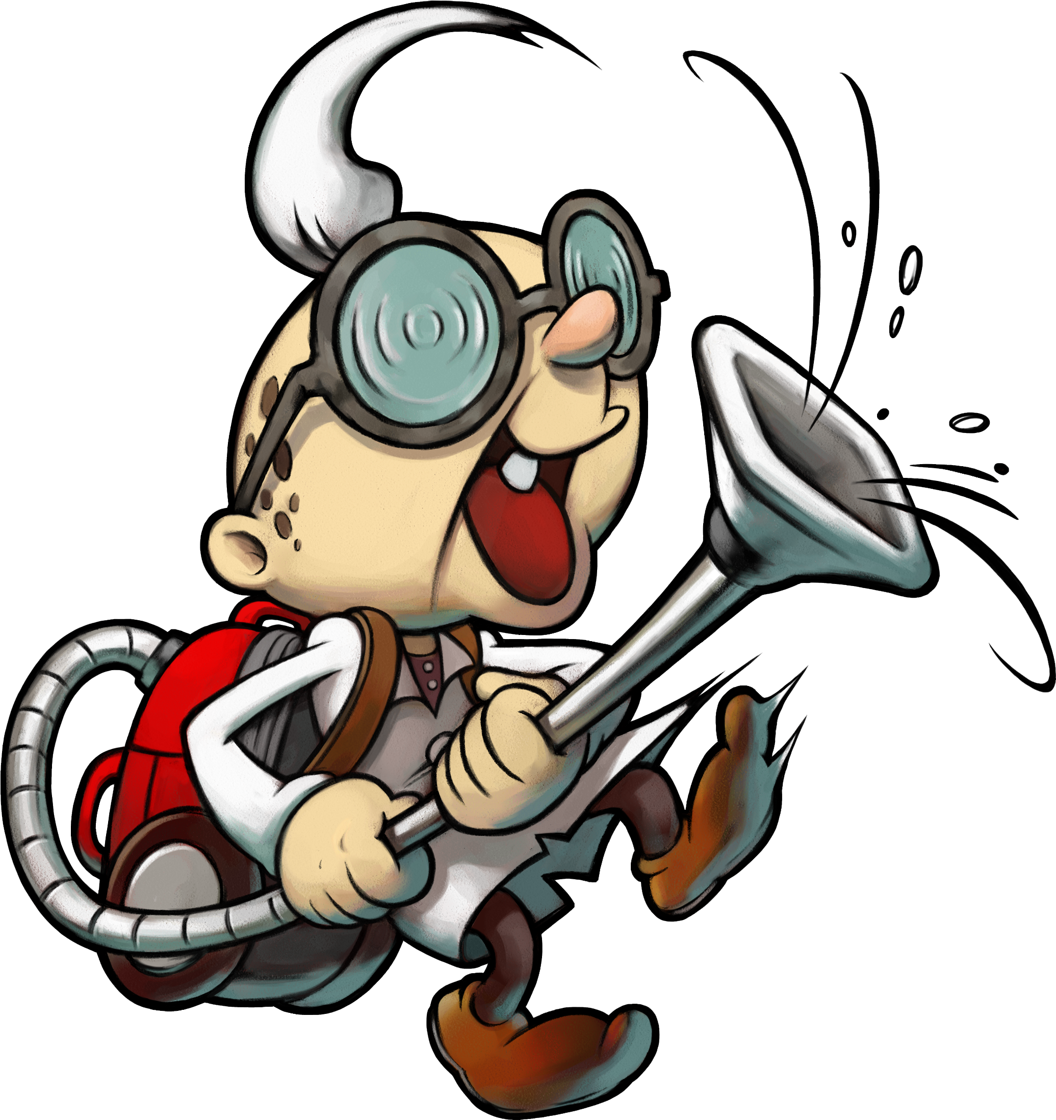 3ds Marioluigissbm Charset 01 3ds Marioluigissbm Char - Professor E Gadd (2230x2344), Png Download