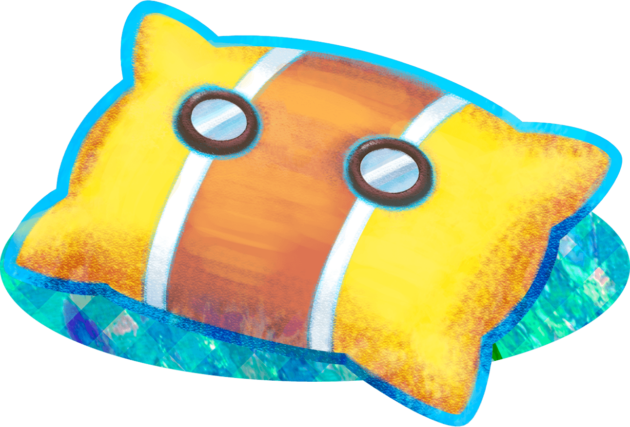 A Yellow Pillow 2 From Mario & Luigi - Mario And Luigi Dream Team Pillow (1292x877), Png Download
