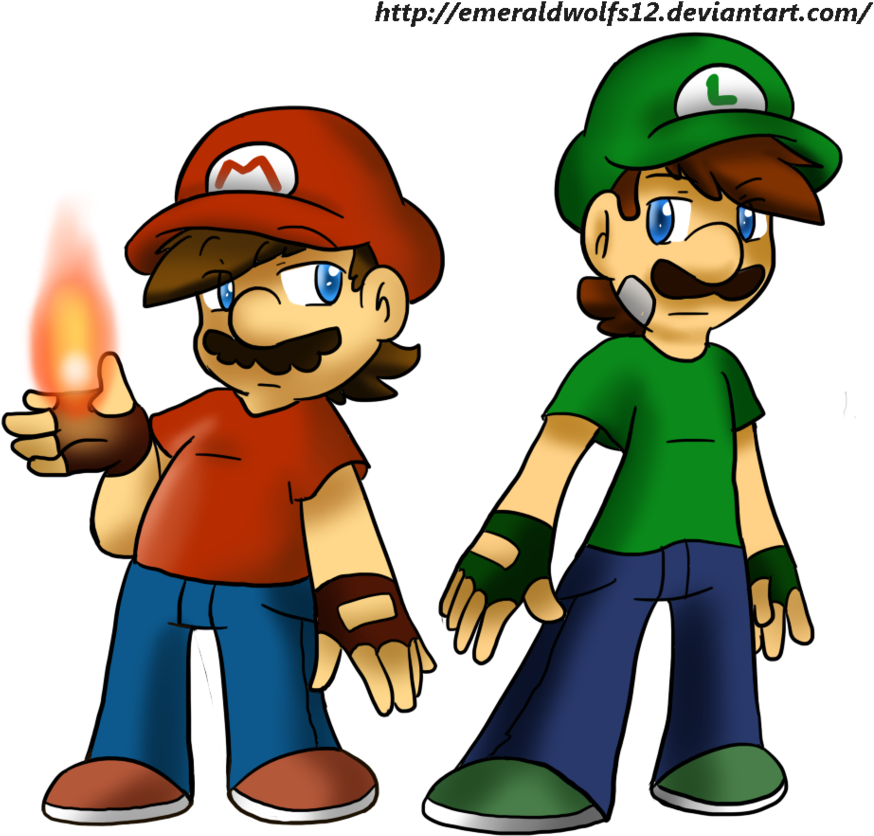 Graphic Transparent Stock And Luigi By Mariobrosyaoifan - Mario And Luigi Chibi (900x861), Png Download