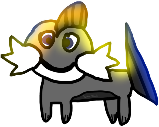 Duskstar As A Mudkip - Cartoon (600x480), Png Download