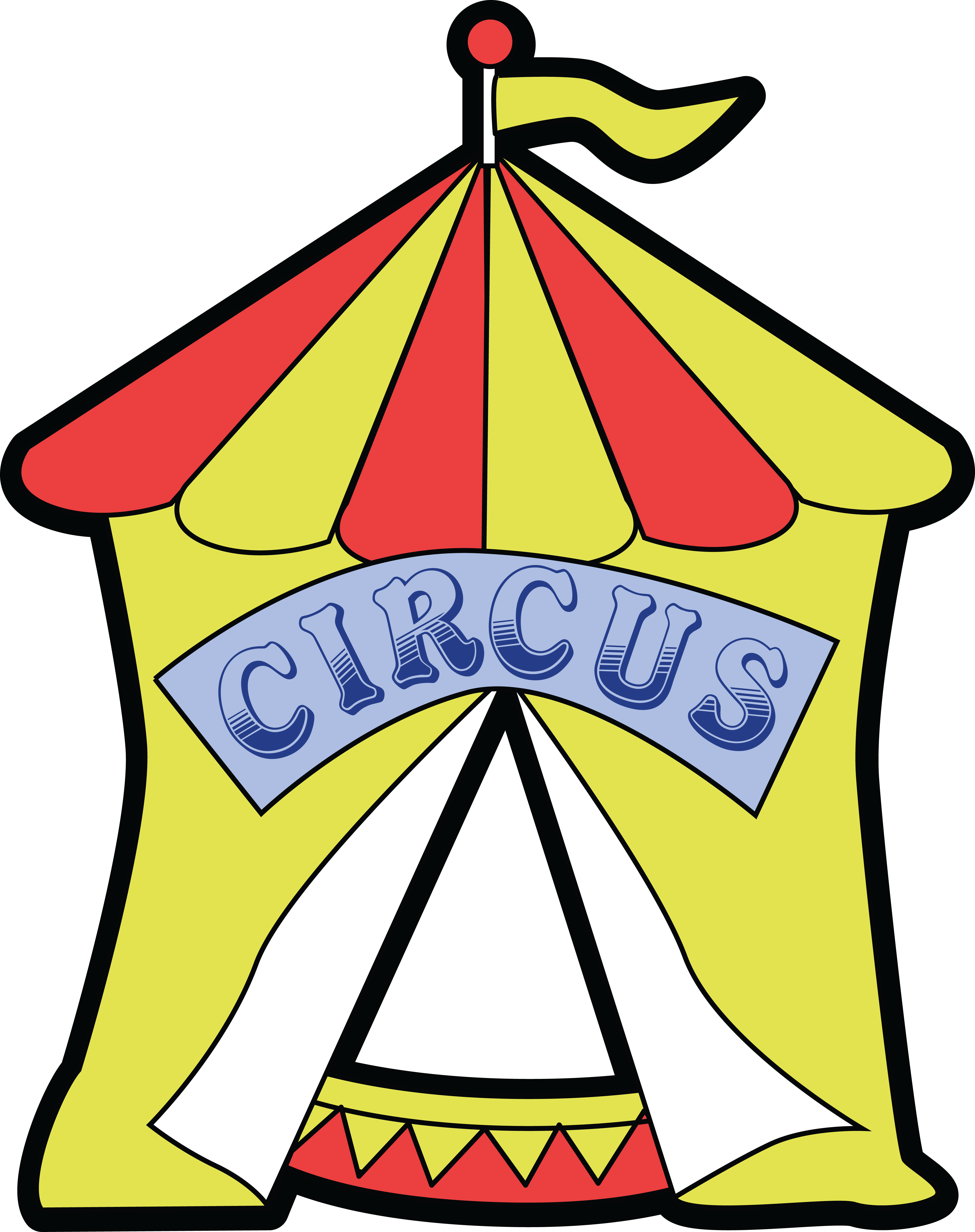 Free Clipart Of A Big Top Circus Tent - Clip Art (4000x5052), Png Download