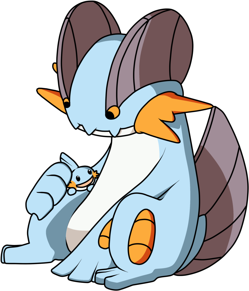 Png - Cute Swampert And Mudkip (1024x1157), Png Download