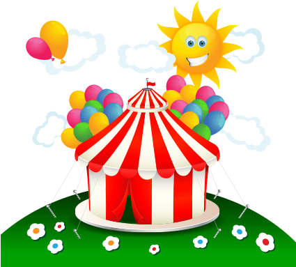 Circus Tent Free Vector And Png - Circus Png Free (1200x628), Png Download