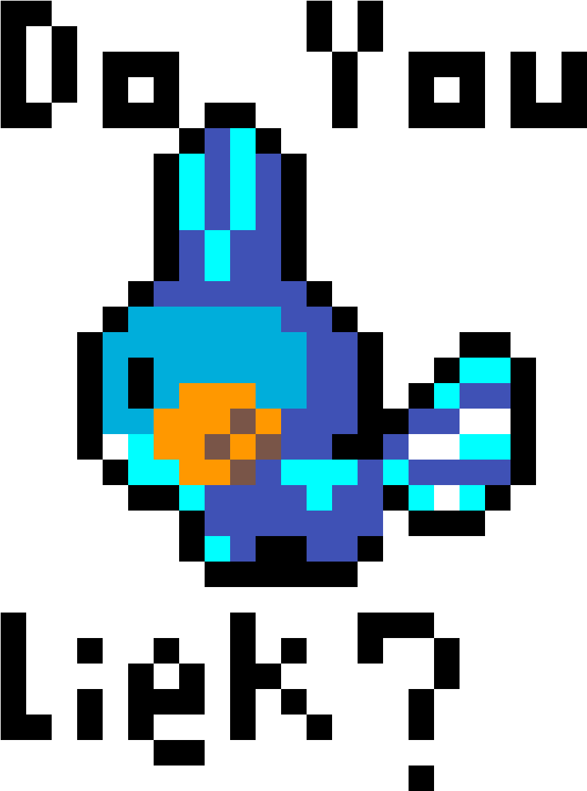 Mudkip Meme By Sylveonrhi - Pixel Art Mudkip (1184x1184), Png Download