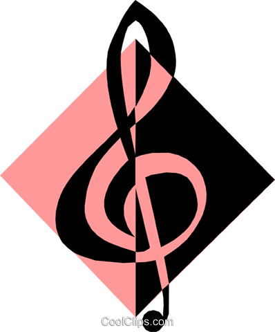 Símbolo De Clave De Sol Libres De Derechos Ilustraciones - Clave De Sol Png (398x480), Png Download