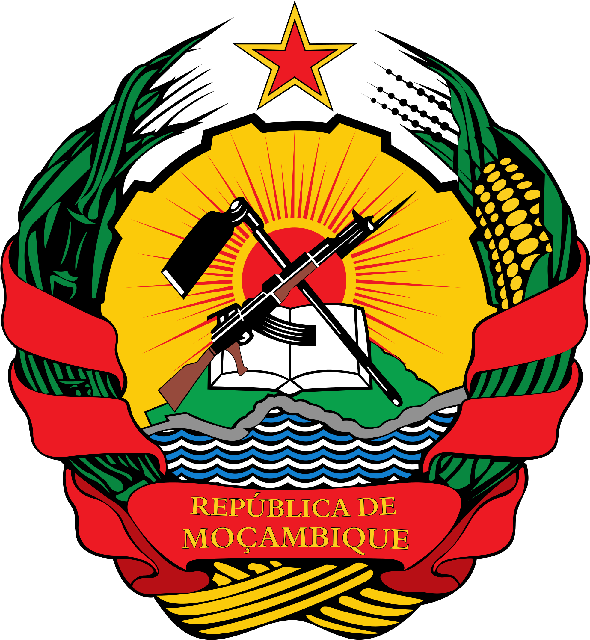 Emblema Da Republica De Moçambique (1200x1296), Png Download