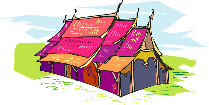 Tent Colored Circus Entertainment Carnival - Circus (678x340), Png Download