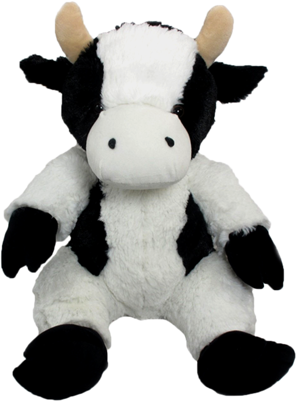 Wishpets 14" Floppy Black And White Holstein Cow Plush - Wishpets Plush 14" Black And White Stuffed Holstein (1000x1000), Png Download