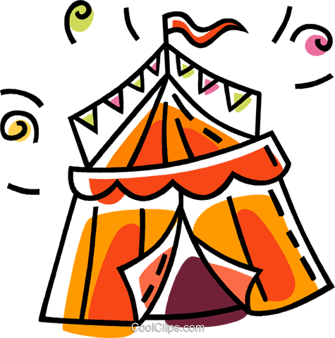Circus Tent Royalty Free Vector Clip Art Illustration - Circus Tent (475x480), Png Download