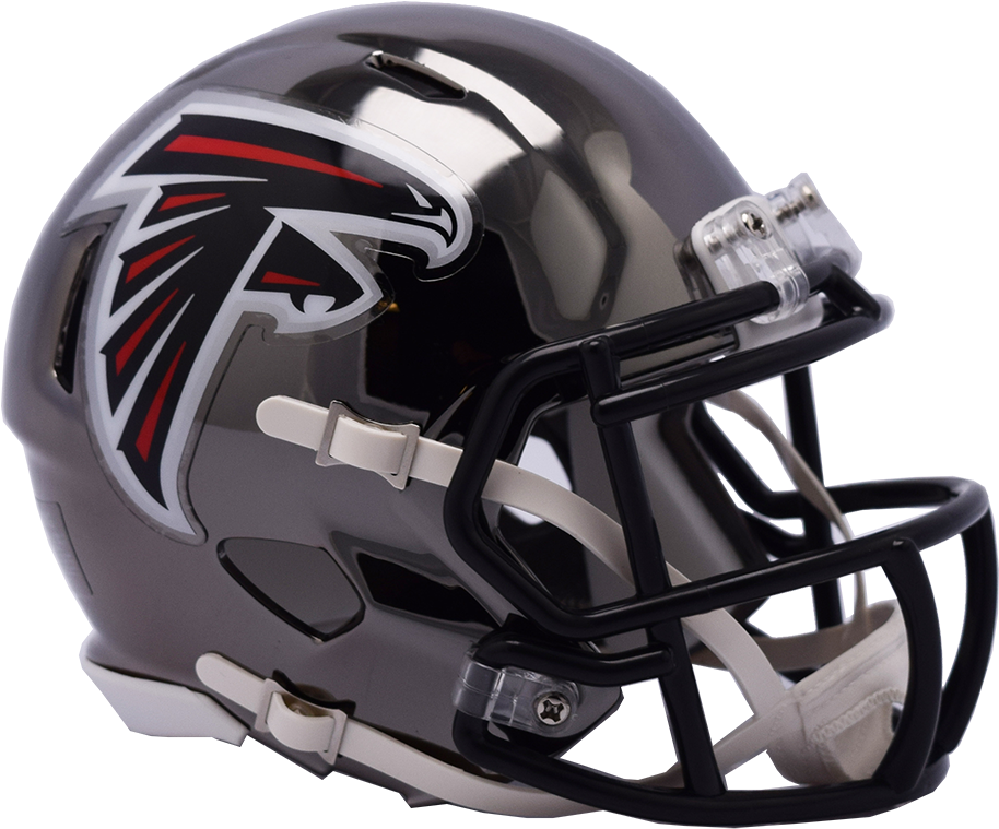 Nfl Atlanta Falcons Riddell Chrome Mini Speed Helmet - Atlanta Falcons 2018 Helmet (1000x843), Png Download