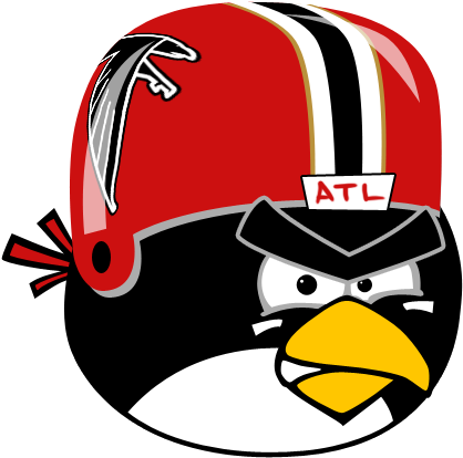 The Saints Come In Running On All Cylinders And What - Angry Birds Atlanta Falcons (433x439), Png Download