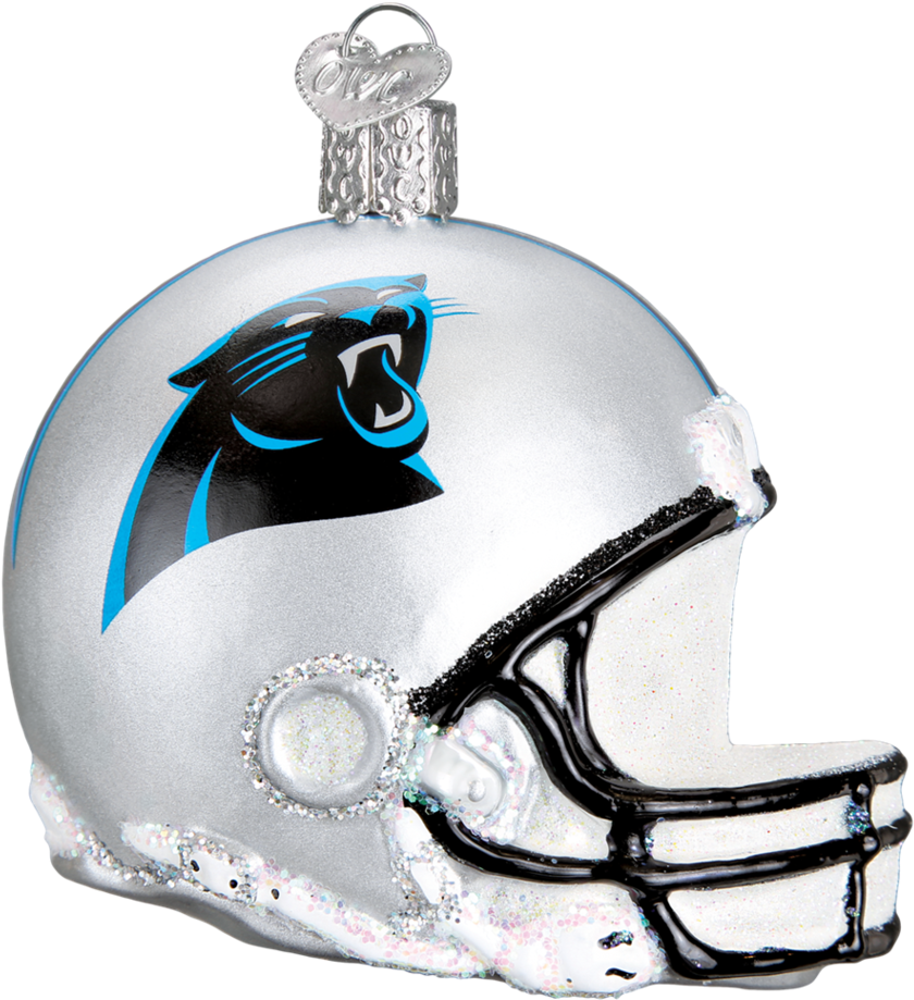 Carolina Panthers Helmet 70517 Old World Christmas - Old World Christmas Glass Blown Ornament With S-hook, (950x950), Png Download