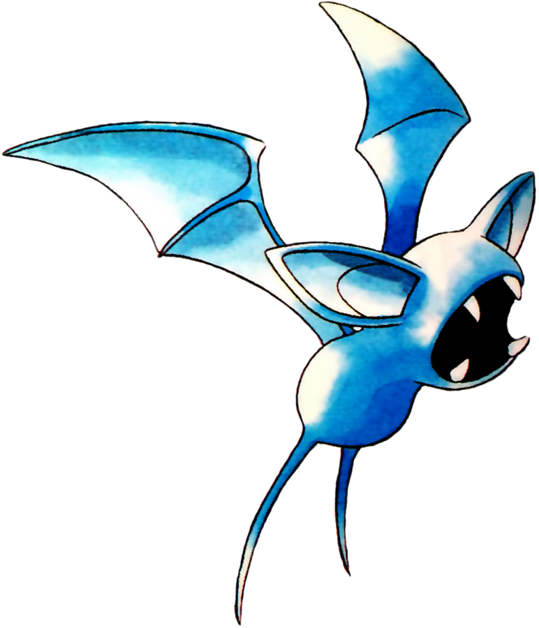 Zubat Pokemon Red And Blue Official Art - Pokemon Red And Blue Zubat (772x900), Png Download