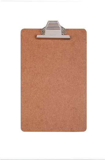 Masonite Clipboard With Metal Clip - Leather (600x600), Png Download