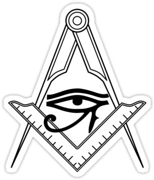 Grey Ink Geometric And Illuminati Eye Tattoo Design - Best Geometric Tattoo Png (375x360), Png Download