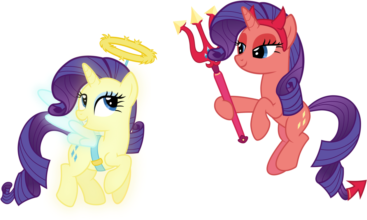 Absurd Res, Angel, Angel Rarity, Artist - Rarity Angel And Demon (1280x768), Png Download