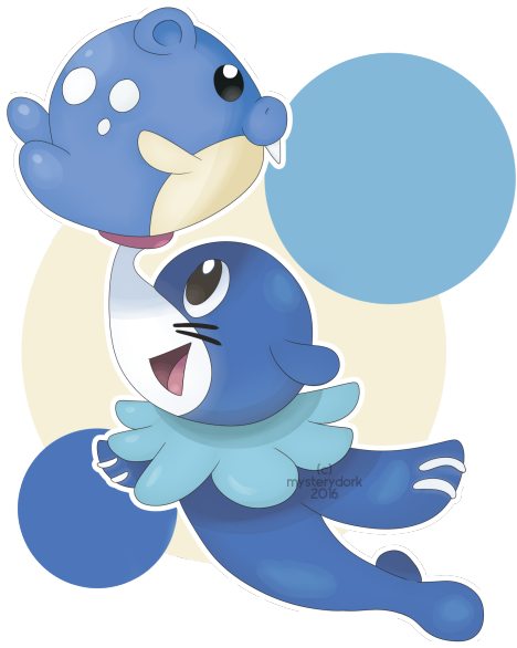 Mysterydork - “pokemon - Popplio - Spheal - ” - Pokémon (500x600), Png Download