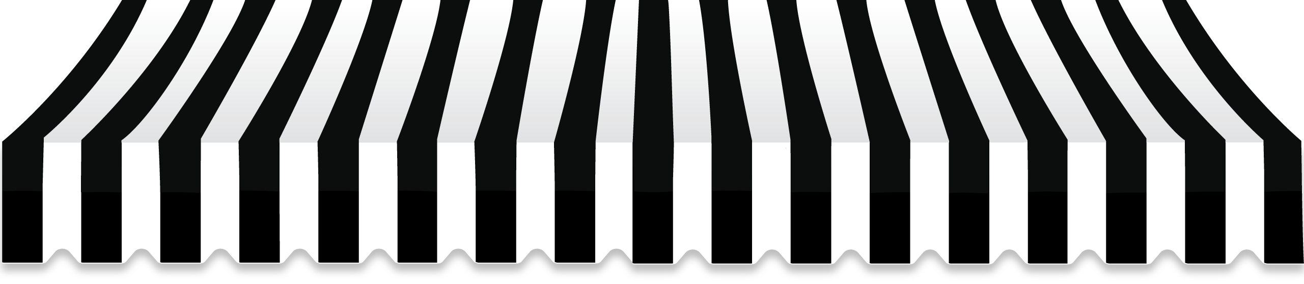 Awning Of Linneas Unique Boutique - Monochrome (2561x558), Png Download