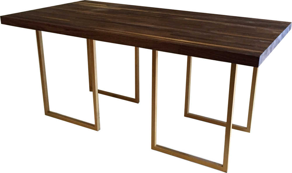 Hunter Walnut And Gold Coffee Table (1000x593), Png Download