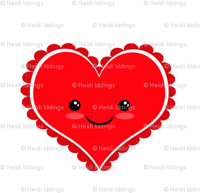 Kawaii Valentine Heart - Party (400x400), Png Download