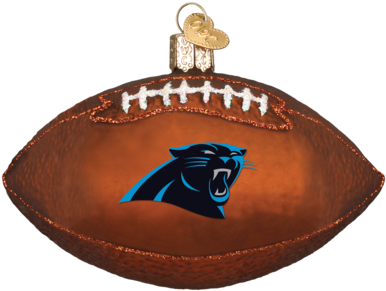 Carolina Panthers Football Ornament - Old World Christmas Carolina Panthers Football Glass (442x442), Png Download