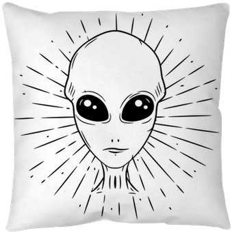 Hand Drawn Vector Illustration With A Alien And Divergent - Dessin Style Extraterrestre (400x400), Png Download