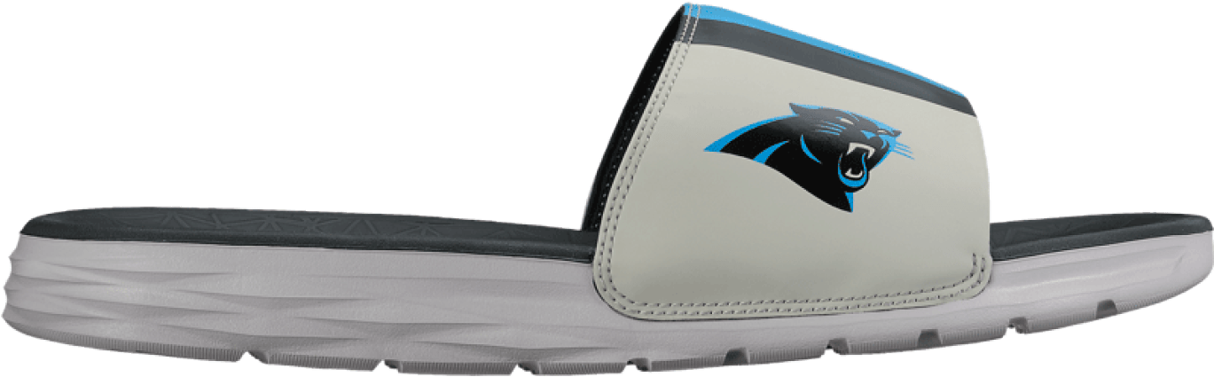 Solarsoft Nike Slides Carolina Panthers Official Shop - Nike Men's Benassi Solarsoft Team Slides, Gray (1368x855), Png Download