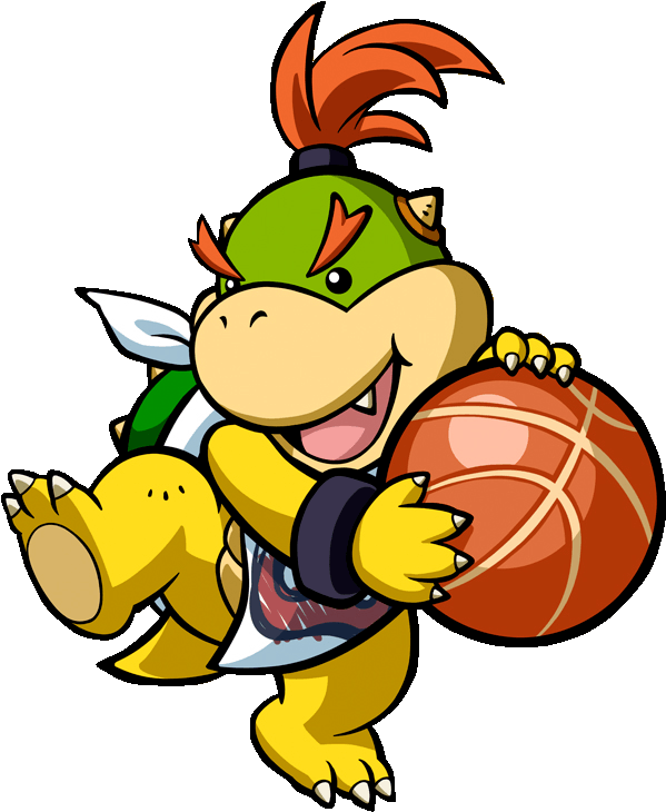 Mario Hoops 3 On - Paper Mario Bowser Jr Png (607x739), Png Download