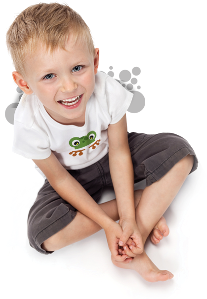 Smiling Boy Sitting Cross Legged - Children Cross Legged (419x605), Png Download