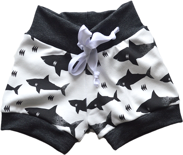 Shark Attack Shorts - Infant (768x768), Png Download