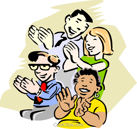 Party People Silhouette Png Clip Art Imageu200b - Applause Clip Art (480x453), Png Download