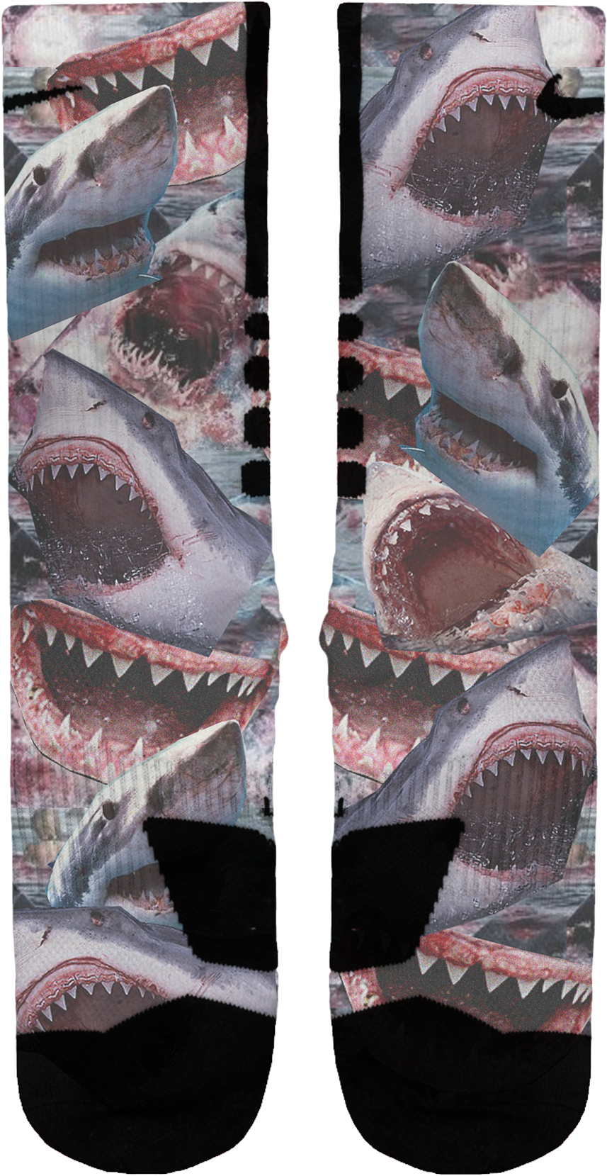 Shark Attack Custom Nike Elites - Great White Shark (1100x1700), Png Download