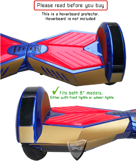 Ipg 8" Brushed Gold Smart Balancing 8 Inches Hoverboard - Ipg 6.5 Brushed Gold Protection Skin Cover Case By (450x556), Png Download