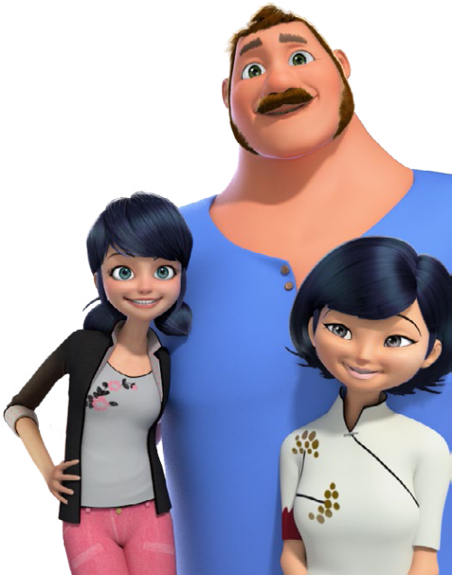 Image - Miraculous Ladybug Marinette Family (500x636), Png Download