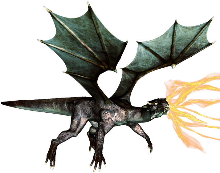 Fantasy Dragon Png Hd - Fire Breathing Dragon Png (720x720), Png Download