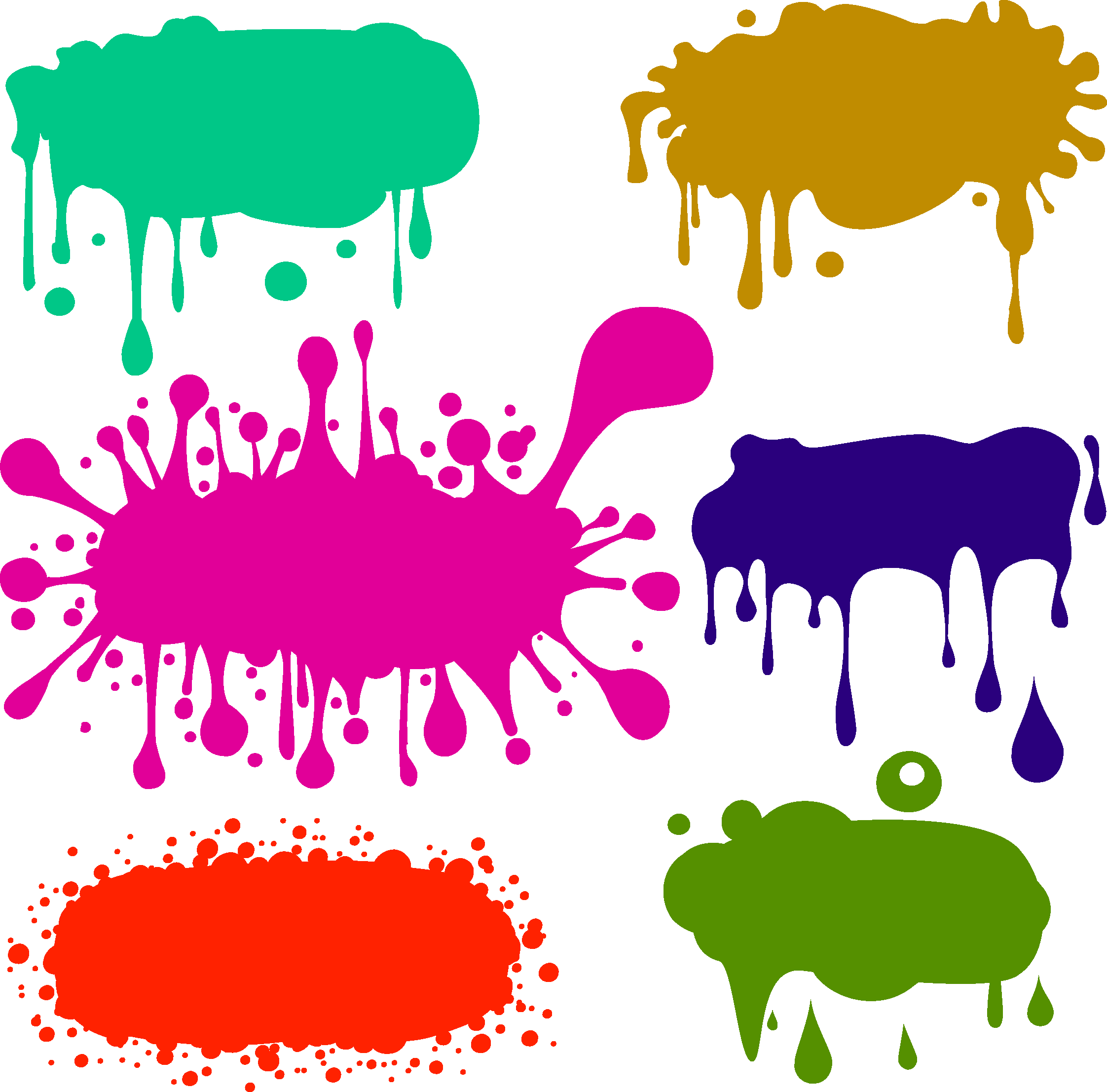 Color Paint Transprent Png Free Download - Graffiti Color (2244x2213), Png Download