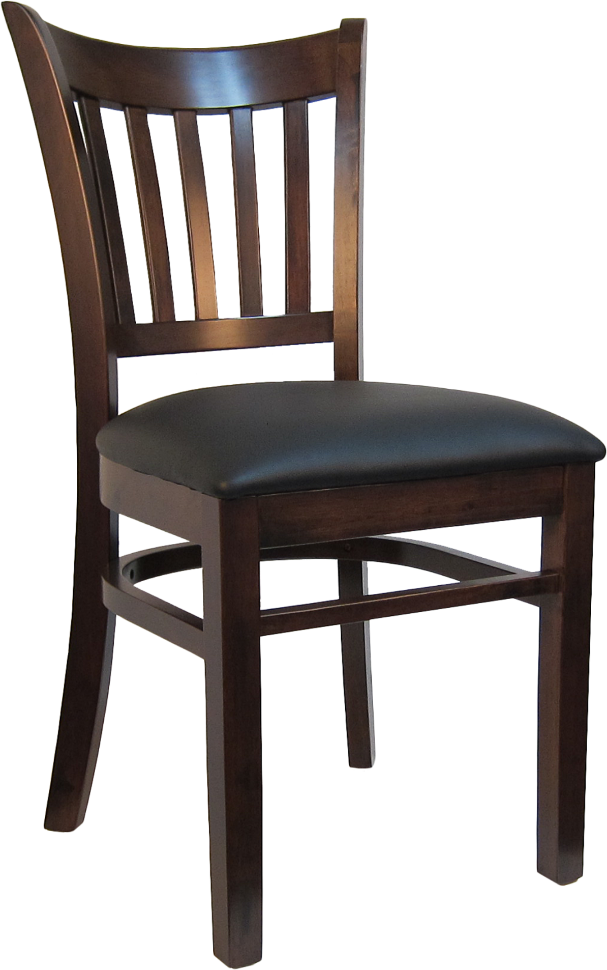 Open Vertical Back Wood Chair - Mahogany Restaurant Chair (1280x2002), Png Download